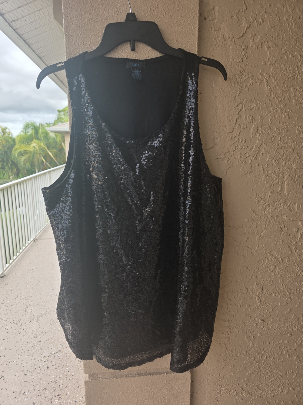 Rue+ Rue21 Black Sequin Sleeveless Tank Top Plus Size 2X